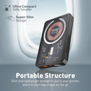 PROMATE 5000mAh Power Bank with Transparent Magsafe 15W Wireless Charging. Supports 20W Power Delivery. Includes 1x USB-C In/Out, 1x USB-A Ports. Carbon Fiber Design Charge 3x Devices. Black Colour. - Office Connect 2018