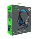VERTUX Gaming High Fidelity Surround Sound Wired Over-ear with High Grade Retractable Microphone.Noise Reduction Earpads. Adjustable Headband. Finely Tuned 40mm Drivers.3.5mm Input.Black/Blue - Office Connect 2018