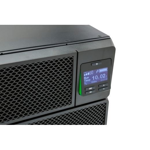 APC Smart-UPS 5000VA (4500W) 3U 230V Input/Output. 6x IEC C13 Outlets. With Battery Backup. Intuitive LCD Interface. USB, Rj-45 Connectivity, Audible Alarm. Rack Mount Kit Included.