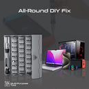 PROMATE 126-Pieces Cylindrical DIY Magnetic Foldable Screwdriver Kit. Ergonomic Anti-Slip Screwdriver Handle, 120pcs CRV Steel Screwdriver Bits, Magnetic Screwdriver Tip. - Office Connect 2018