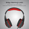 VERTUX Gaming High Fidelity Surround Sound Wired Over-ear Headset with High Grade Retractable Microphone.Noise Reduction Earpads. Adjustable Headband. Finely Tuned 40mm Drivers.3.5mm Input. Black/Red - Office Connect 2018