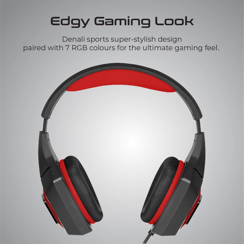 VERTUX Gaming High Fidelity Surround Sound Wired Over-ear Headset with High Grade Retractable Microphone.Noise Reduction Earpads. Adjustable Headband. Finely Tuned 40mm Drivers.3.5mm Input. Black/Red - Office Connect 2018