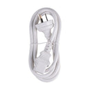 DYNAMIX 1.5M 3-Pin Plug to IEC C13 Female Plug 10A, SAA Approved Power Cord. 1.0mm copper core. WHITE Colour - Office Connect 2018