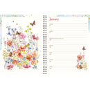 Collins J. Brinkman Flower Series 230x167MM Week To View Wiro Diary Even Year - Office Connect 2018