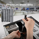 PROMATE 126-Pieces Cylindrical DIY Magnetic Foldable Screwdriver Kit. Ergonomic Anti-Slip Screwdriver Handle, 120pcs CRV Steel Screwdriver Bits, Magnetic Screwdriver Tip. - Office Connect 2018