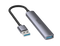 UNITEK 4-in-1 USB Multi-port Ultra Slim Hub with USB-A Connector. Includes 1x USB3.0 Port & 3x USB2.0 Ports. 30cm Cable. Space Grey - Office Connect 2018