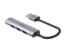 UNITEK 4-in-1 USB Multi-port Ultra Slim Hub with USB-A Connector. Includes 1x USB3.0 Port & 3x USB2.0 Ports. 30cm Cable. Space Grey - Office Connect 2018
