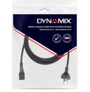 DYNAMIX 3m 3-Pin Plug to IEC Female  Plug with rounded Earth Pin. 10A. SAA Approved Power Cord. BLACK Colour. - Office Connect 2018