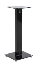 BRATECK 23.6" Aluminium/Glass Floor Standing BookShelf Speaker Stands. Tempered Glass Base with Floor Spikes for Stability. Max weight 10Kgs. 250x250mm Glass Top Plate. 600mm High. Sold as a Pair. - Office Connect 2018