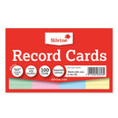 Silvine Record Cards 5x3 Ruled Assorted Colours - Office Connect 2018