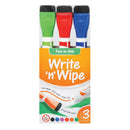 Write n Wipe 2 in 1 Whiteboard Markers 3 Pack 6 Colours - Office Connect 2018