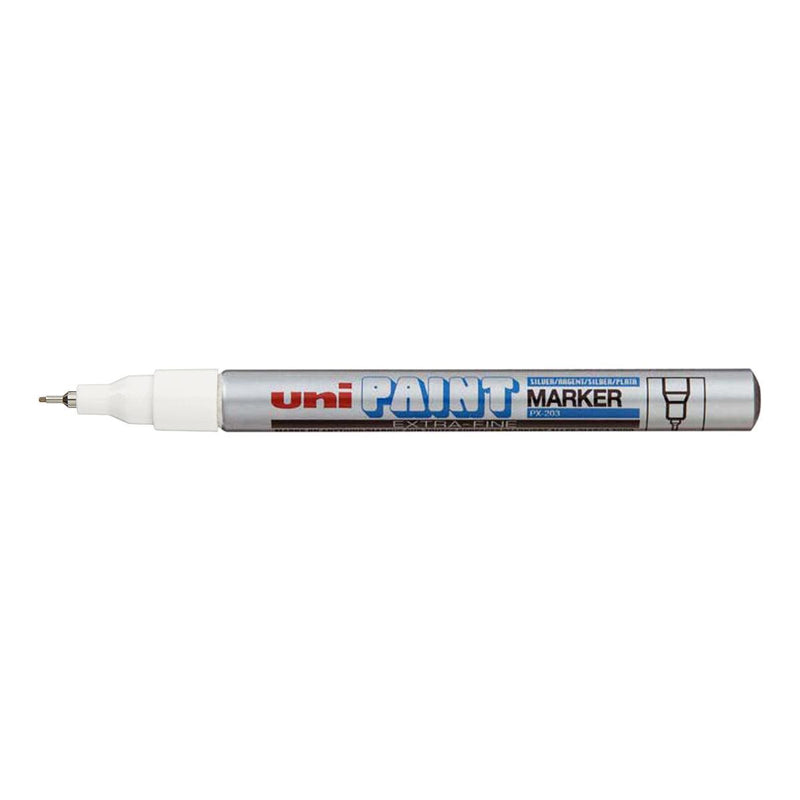 Uni Paint Marker 0.8mm Bullet Tip Silver PX-203 - Office Connect 2018