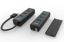 UNITEK USB 3.0 4-Port hub. Super Speed Data Transfer Rate up to 5Gbps. Plug and play. LED Indicator. Includes Optional Power Port (Micro USB). - Office Connect 2018
