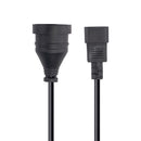 DYNAMIX 2M 3-Pin Socket to IEC C14 Male Connector. 10A. SAA Approved Power Cord. (Used to power standard device from UPS IEC connectors) BLACK Colour.