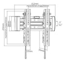 BRATECK 23''-42'' Tilt wall mount bracket. Max Load 20Kgs. Supports VESA 100x100,200x100,200x200 Built-in bubble level. Curved display compatible - Office Connect 2018