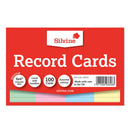 Silvine Record Cards 6x4 Ruled Assorted Colours - Office Connect 2018