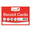 Silvine Record Cards 6x4 Ruled White - Office Connect 2018