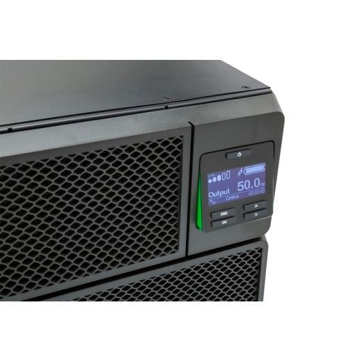 APC Smart-UPS 10KVA (10KW) 6U 230V In/Out. 6x IEC C13 Outlets. With Battery Backup. Intuitive LCD Interface. USB, Rj-45 Serial, & SmartSlot Connectivity, Alarm. Rack Mount Kit Included - Office Connect 2018