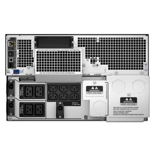 APC Smart-UPS 10KVA (10KW) 6U 230V In/Out. 6x IEC C13 Outlets. With Battery Backup. Intuitive LCD Interface. USB, Rj-45 Serial, & SmartSlot Connectivity, Alarm. Rack Mount Kit Included - Office Connect 2018