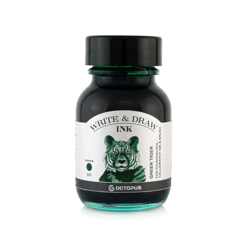 Octopus Fluids Write and Draw Ink 337 Green Tiger 50ml - Office Connect 2018