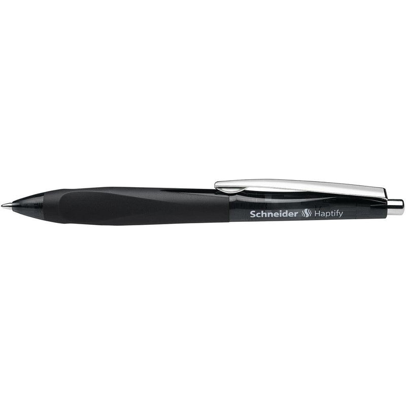 Schneider Ballpoint Pen Haptify Medium Black Ink Black Barrel - Office Connect 2018