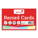Silvine Record Cards 8x5 Ruled Assorted Colours - Office Connect 2018