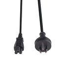 DYNAMIX 2M 3-Pin to C5 Clover Shaped Female Connector 7.5A. SAA approved Power Cord. 0.75mm copper core. BLACK Colour. - Office Connect 2018