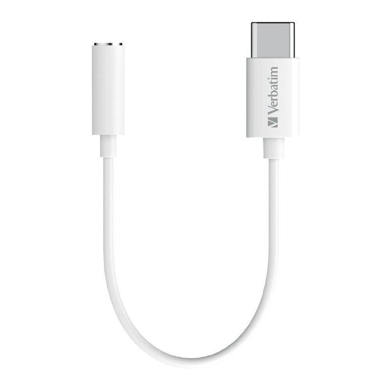 Verbatim Essentials USB-C to 3.5mm Headphone Jack 10cm White - Office Connect 2018