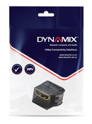 DYNAMIX HDMI 2.0 Keystone Coupler Length 19.2mm, Gold-Plated, BLACK - Office Connect 2018