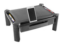 BRATECK Modular multi-purpose height adjustable smart stand with drawer. Max weight 10Kgs. Front and side slots for devices & office Equipment. Bulit-in cable - Office Connect 2018