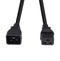 DYNAMIX 1M IEC 16A Power Extension Cord. (C20 Plug to C19 Socket) 1.5mm. BLACK COLOUR