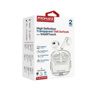 PROMATE In-Ear HD Bluetooth Earbud with Intellitouch & 300mAh Charging Case. Ergonomic Fit, up to 6-Hour Playback, 2x 40mAh Earphone Battery, Auto Pairing, White Colour - Office Connect 2018