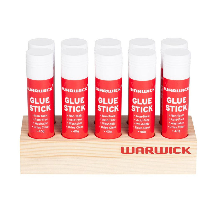 Warwick Wooden Glue Stick Holder 10 Slot - Office Connect 2018