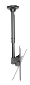 BRATECK 32''-55'' Telescopic full- motion ceiling mount. Max load: 50Kgs. VESA support up to 400x400. Profile: 560-910mm. Tilt & swivel. Hidden cable management Colour: Slate black. - Office Connect 2018