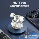 PROMATE In-Ear HD Bluetooth Earbud with Intellitouch & 300mAh Charging Case. Ergonomic Fit, up to 6-Hour Playback, 2x 40mAh Earphone Battery, Auto Pairing, White Colour - Office Connect 2018