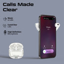 PROMATE In-Ear HD Bluetooth Earbud with Intellitouch & 300mAh Charging Case. Ergonomic Fit, up to 6-Hour Playback, 2x 40mAh Earphone Battery, Auto Pairing, White Colour - Office Connect 2018