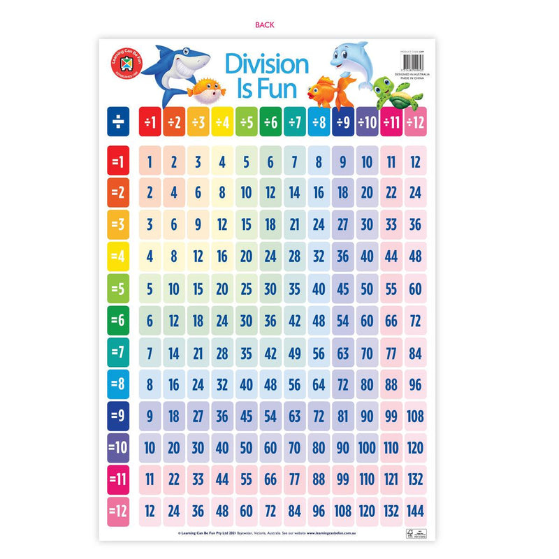 LCBF Wall Chart Division Is Fun Poster - Office Connect 2018