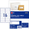 Avery Label L7162 General Use A4 16up 100 Sheets 99x34mm - Office Connect 2018