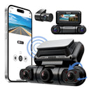 Hainatech 360 Degree View 4 Channel Dash Cam Front And Rear Inside Left Right, Dash Camera For Cars, Built-in GPS WiFi Night Vision, 24  7 Recording Parking Mode Monitor, Free 128G Card - Office Connect 2018