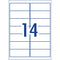 Avery Label L7163 General Use A4 14up 100 Sheets 99x38mm - Office Connect 2018