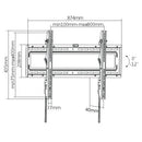 BRATECK 37-80'' Tilt TV wall mount bracket. Max Load: 50Kgs. VESA support up to: 800x400. Built-in bubble level. Curved - Office Connect 2018