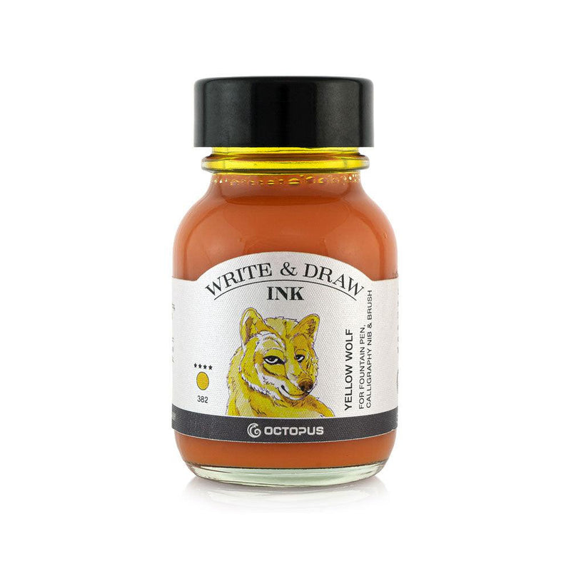 Octopus Fluids Write and Draw Ink 382 Yellow Wolf 50ml - Office Connect 2018