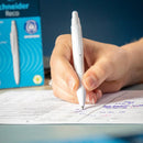 Schneider Ballpoint Pen Reco Medium Blue Ink Dark White Barrel - Office Connect 2018