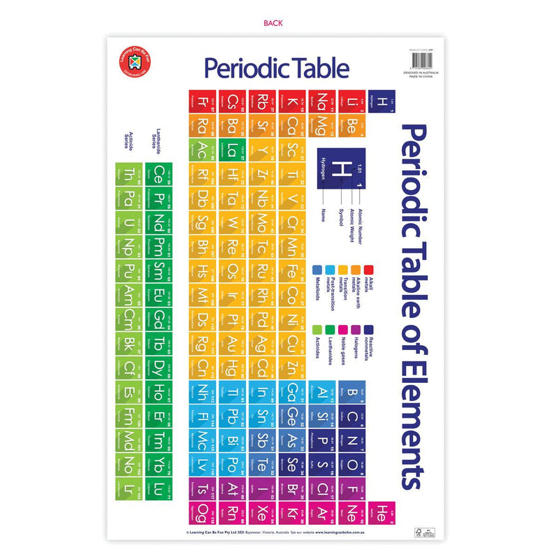 LCBF Wall Chart Periodic Table Poster - Office Connect 2018