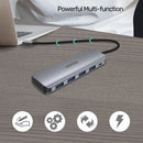 UNITEK USB 3.1 4-in-1 Multi-Port Hub with USB-C Connector. Includes 4x USB-A Ports + Micro-B Power Port. Data Transfer Rate up to 5Gbps. Plug and play. Space Grey Colour. - Office Connect 2018