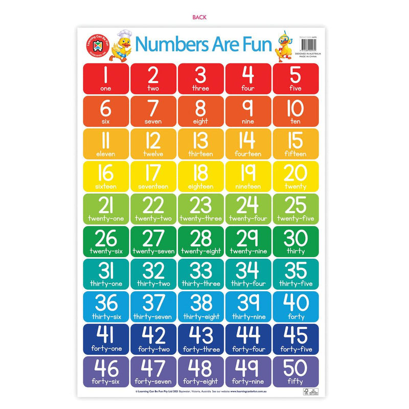 LCBF Wall Chart Numbers Are Fun Poster - Office Connect 2018