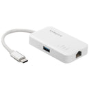 EDIMAX 2-in-1 USB 3.0 Multi-Port Ethernet Hub with USB-C Connector. 3x USB-A 3.0 Ports, 1x RJ45 Gigabit Lan Port. Portable, Lightweight Design. Supports Plug & Play. Supports Win/Mac - Office Connect 2018