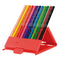 Milan Flexibox Coloured Pencils Triangular Pack 12 Assorted Colours - Office Connect 2018