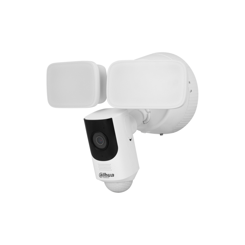 DAHUA 4MP 2-in-1 Outdoor Smart WiFI Security Camera & Outdoor Floodlight. Dual LED Lights. Smart H.264, H.265, Night Vision, Built-in 110dB Siren, IP65, Motion Activated, 2-Way Talk, Mains. White