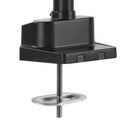 BRATECK 17"-27" Triple Monitor Spring-Assisted Desk Mount Bracket. Max load 7kg per Arm. Max Arm Extension - 689mm. Supports VESA 75x75 &100x100. Quick-Release VESA Plate. Colour Matte Black - Office Connect 2018